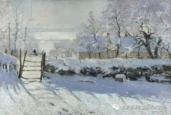 印象派代表人物和创始人之一,法国画家克劳德·莫奈雪景油画作品赏析