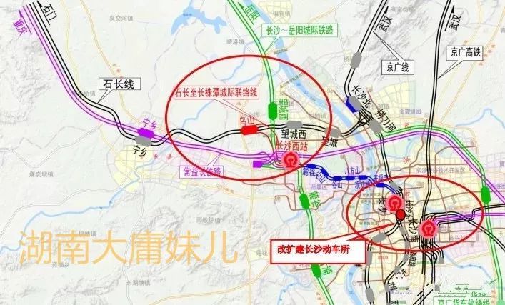 即石长铁路动车可从乌山站转入乌山联络线至长沙西站