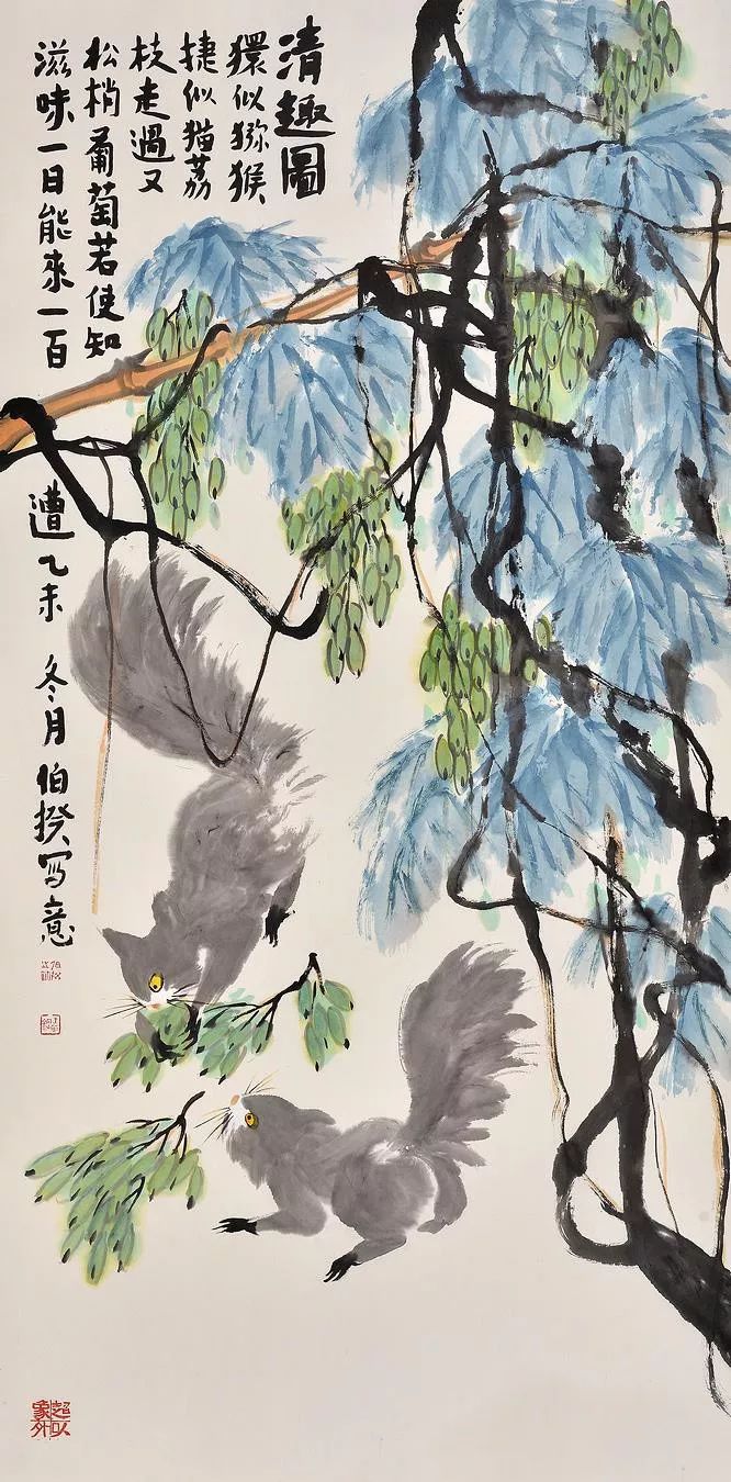 泼辣简约——伯揆大写意花鸟画