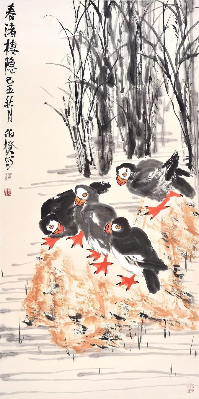 泼辣简约——伯揆大写意花鸟画