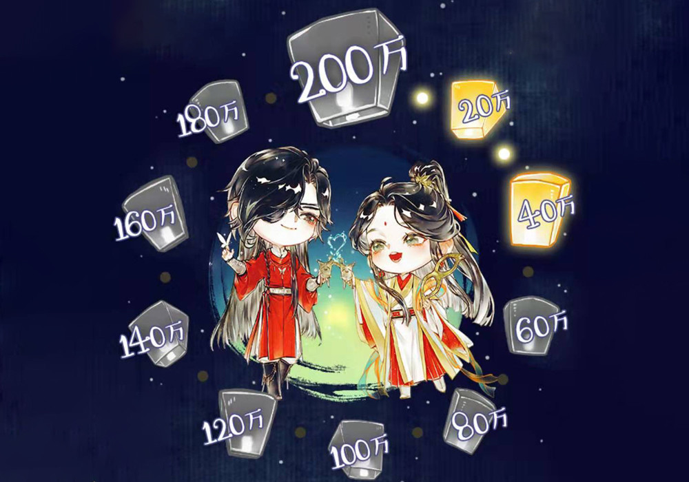 《天官赐福》追漫40万达成,灵文来送祝福了,活动仍在进行中!