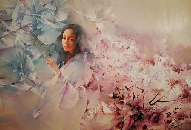绽放的色彩,俄罗斯女画家安娜·斯卡菲娜的油画