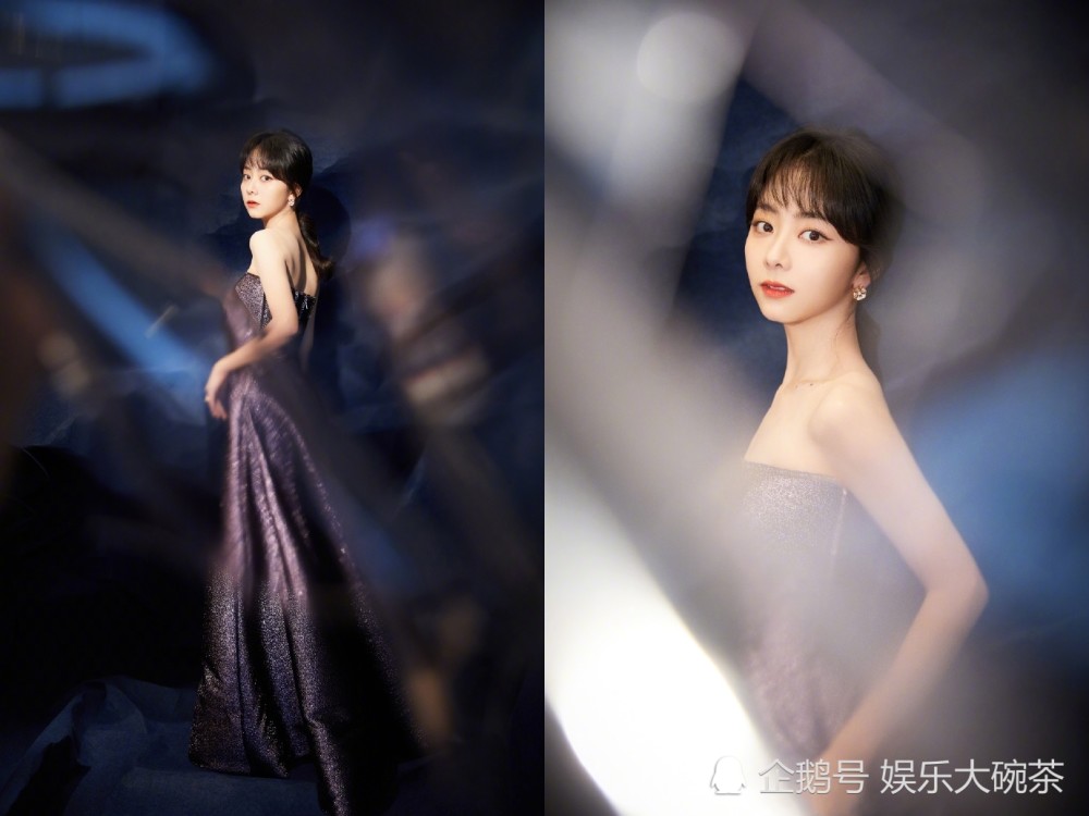 被谭松韵红毯照惊艳到了,穿星空紫细闪长裙,优雅中透着甜美可人