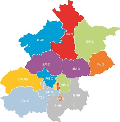 东城区,怀柔区,延庆区,平谷区,丰台区,门头沟区