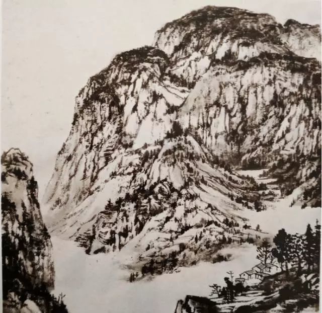 写意山水,画法,丹巴看山,构图,山水画