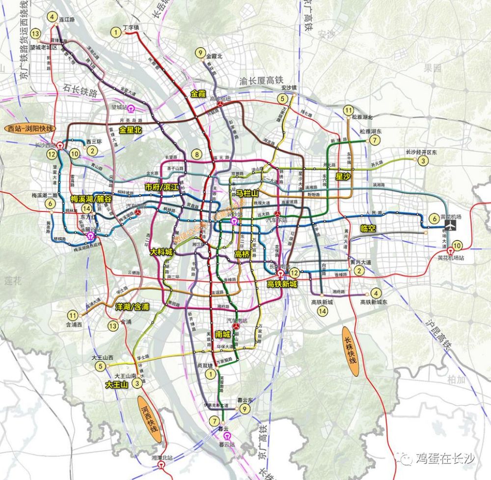 一波鸡血!长沙地铁7号线站点初步设置公布