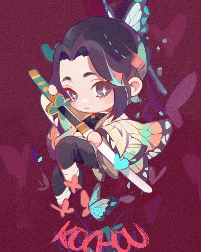 《鬼灭之刃》萌版画风,超爱这个童磨的!