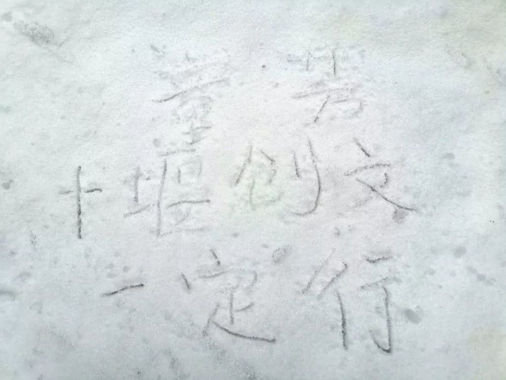 网友在雪地上写了几个字,看过的人都笑了