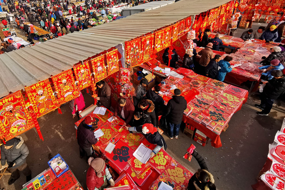 大连新年大集热闹开市迎新春