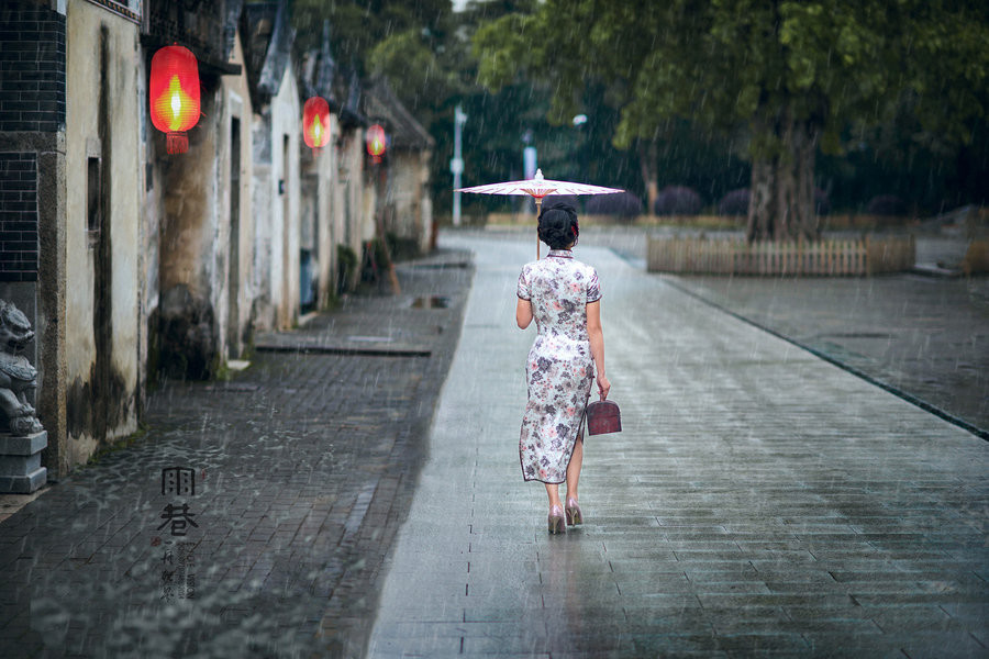 桥边姑娘,孤独,忧伤,雨巷