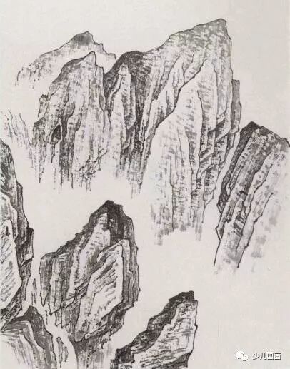 工笔画线描山水画谱 泰山篇