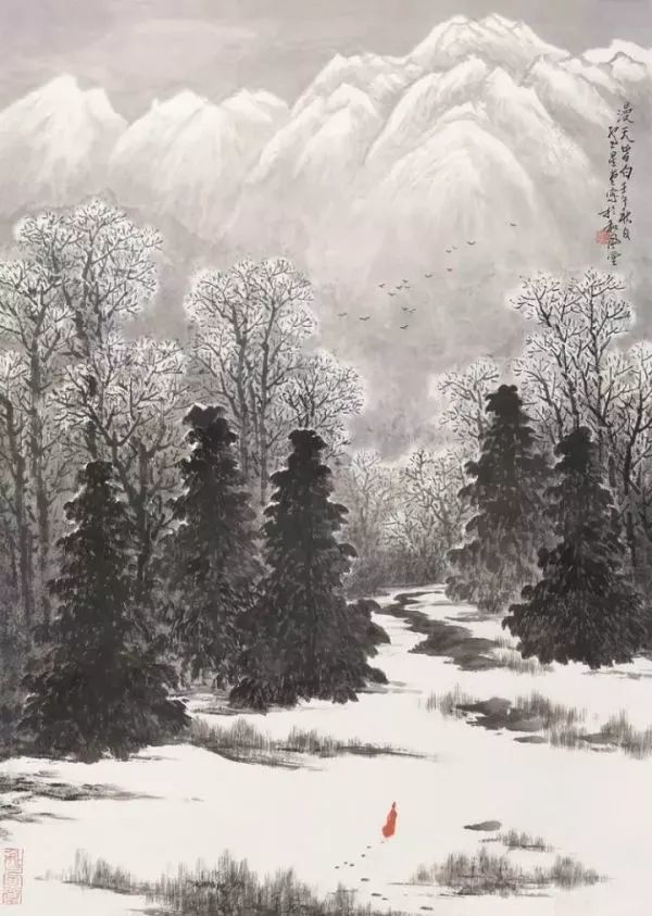 卢星堂(1938-2012)江苏常熟人,新金陵画派传人,山水画大家.