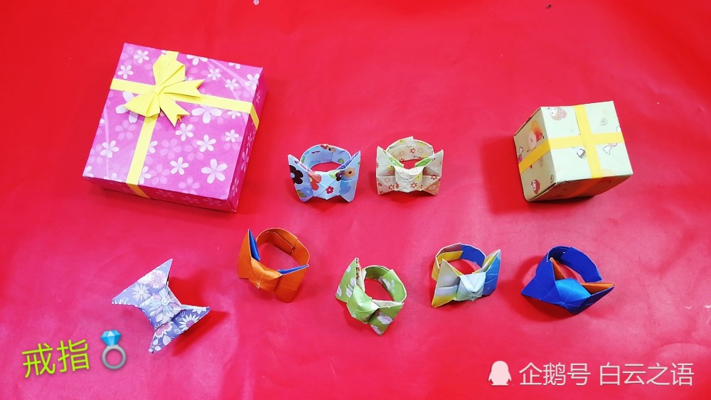 折纸大全,折一个漂亮的蝴蝶结戒指给孩子玩吧,教程很简单哦