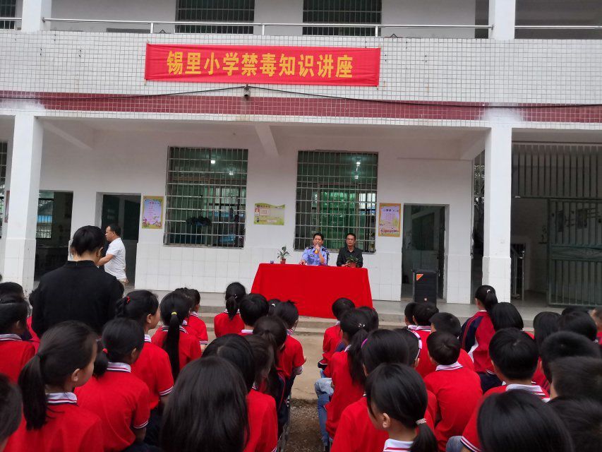 耒阳市锡里小学全体学生坚持每天做一次禁毒拍手操