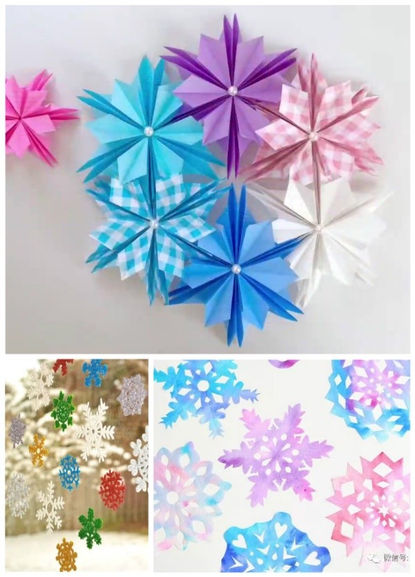折纸雪花,剪纸雪花,发泡胶雪花,你更喜欢哪个?