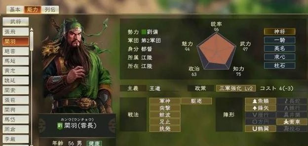 三国志14五虎上将谁最厉害?数据最高的武将是谁呢?