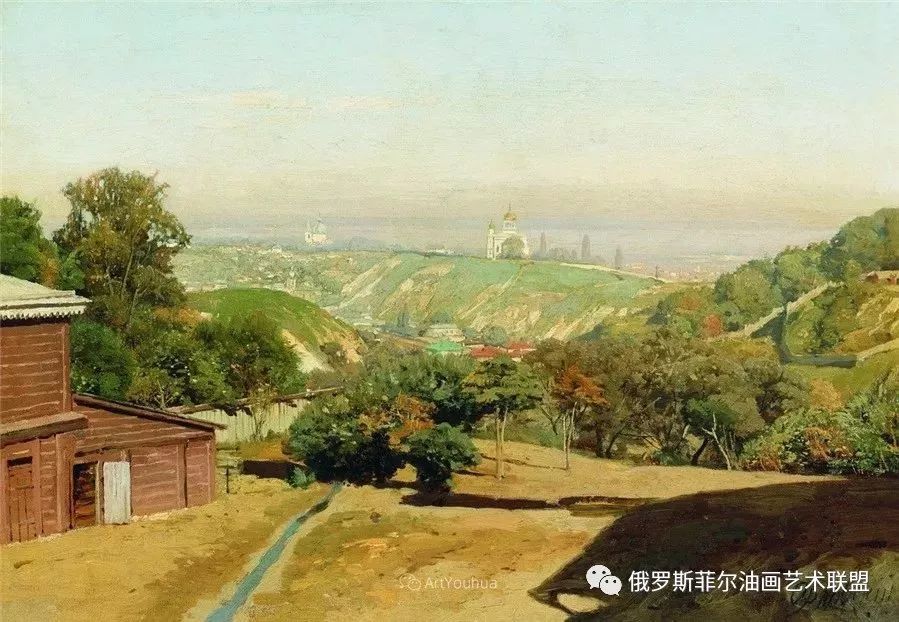 乌克兰画家弗拉基米尔·多纳托维奇·奥尔洛夫斯基写实风景油画作品