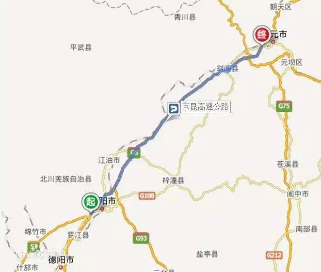 绕行分流线路:绵阳往广元方向可从江油北收费站下高速后绕行从小溪坝