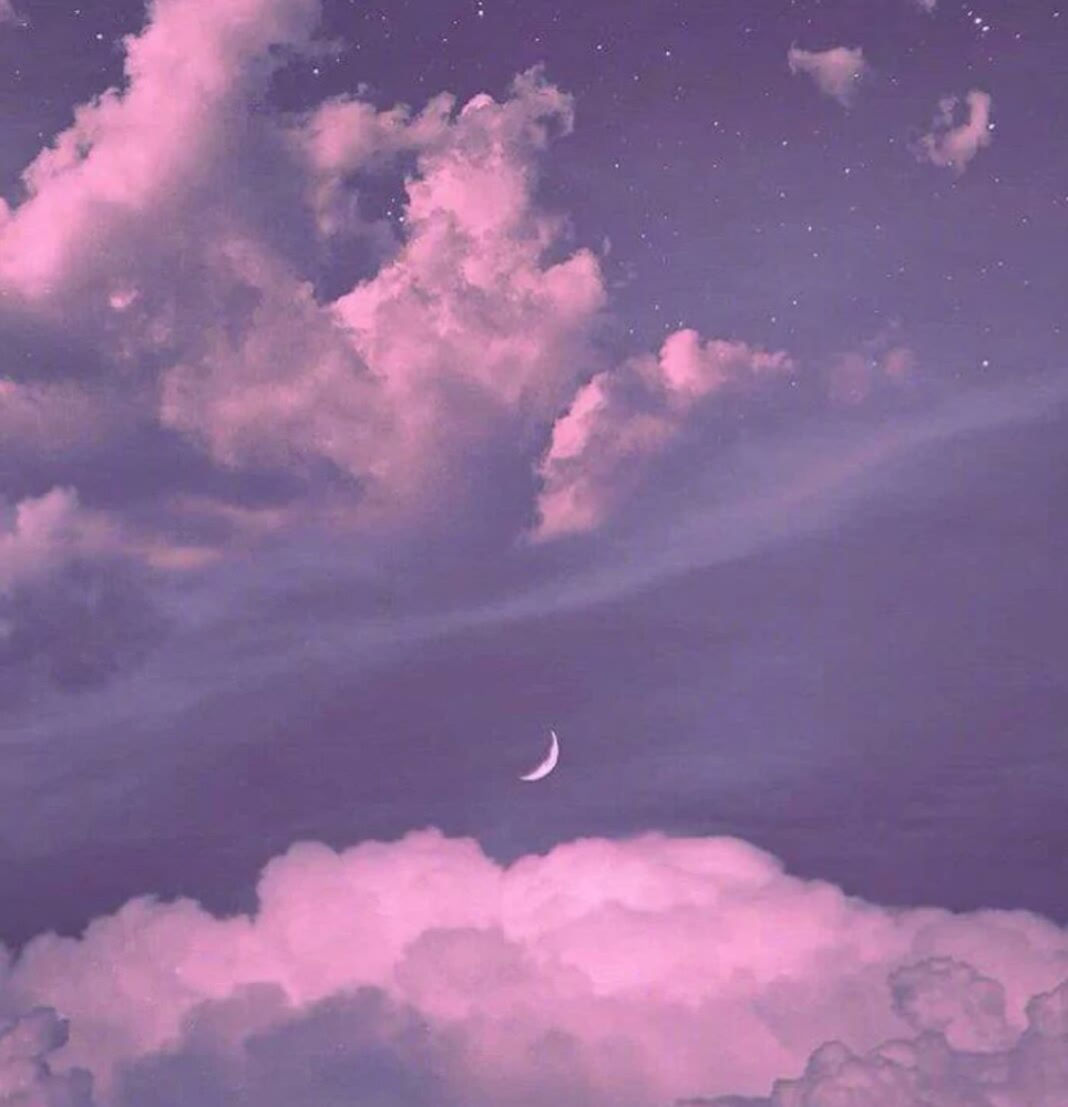 天空背景图:想要趴在半满星星和小熊的绵软云朵上打个