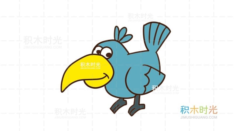动物简笔画大全,画乌鸦简笔画,积木时光简笔画大全