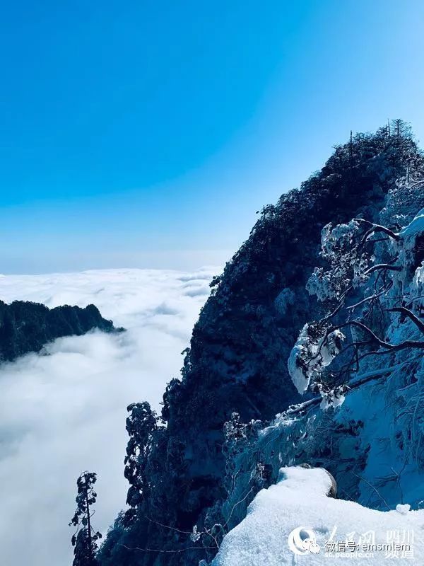峨眉山,云海,雪景,周俊西,金顶,游人