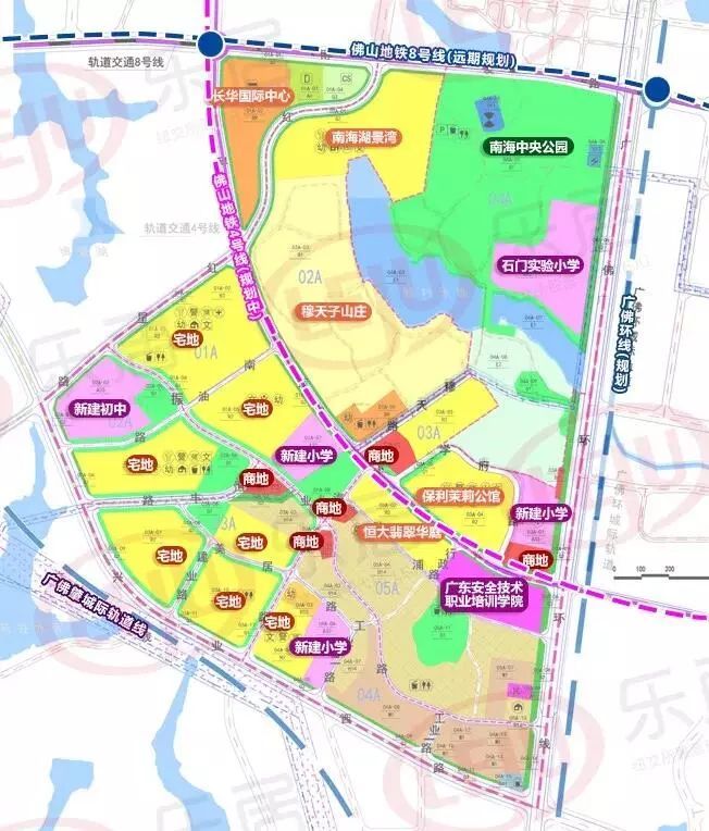 片区定位居住新区和都市产业发展区 狮山城区南部片区规划区位于狮山