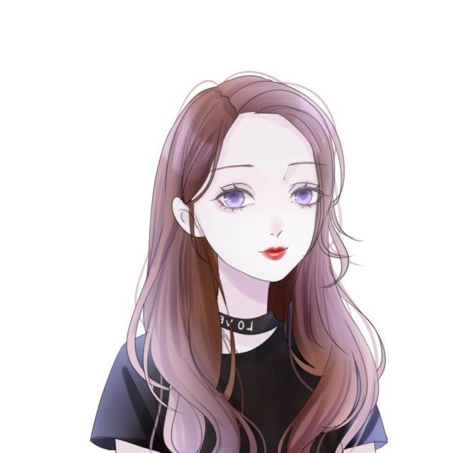 女生手绘头像 可爱 古风,星星睡不着的时候也会数人类