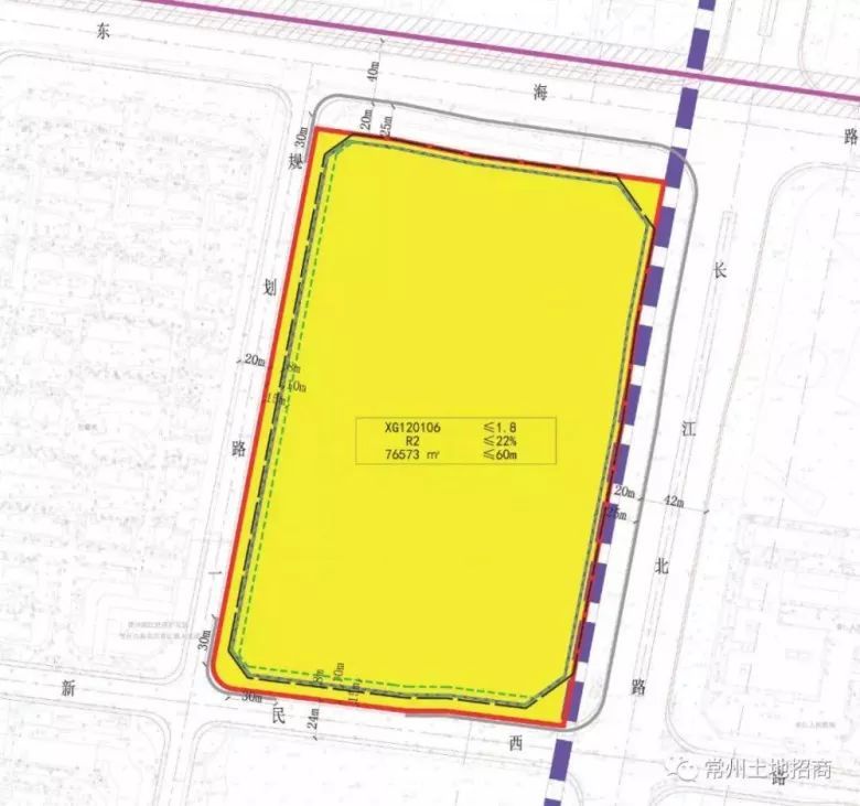 (东海路以南,长江北路以西地块) 地块位于常州市新北区春江镇,规划路