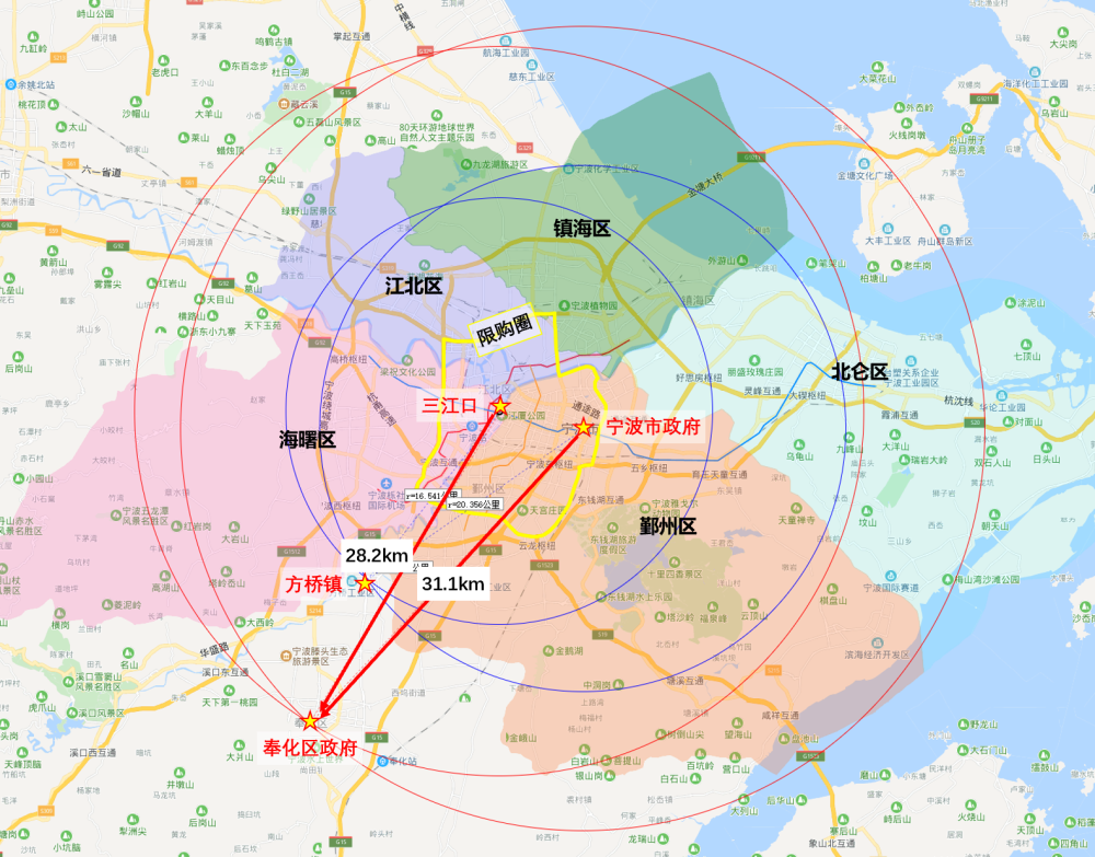 宁波奉化和杭州临安相同点都是撤市设区之后,通过轻轨和市区相勾连.