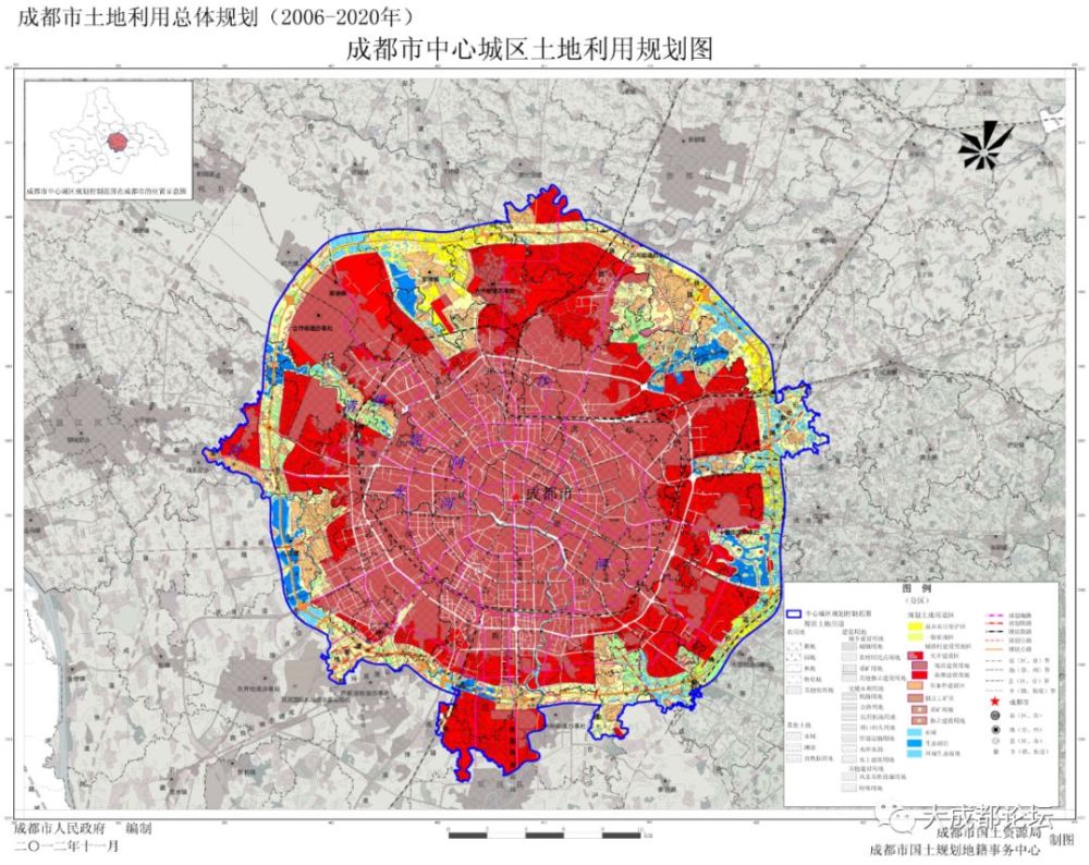 成都市中心城区土地利用规划图