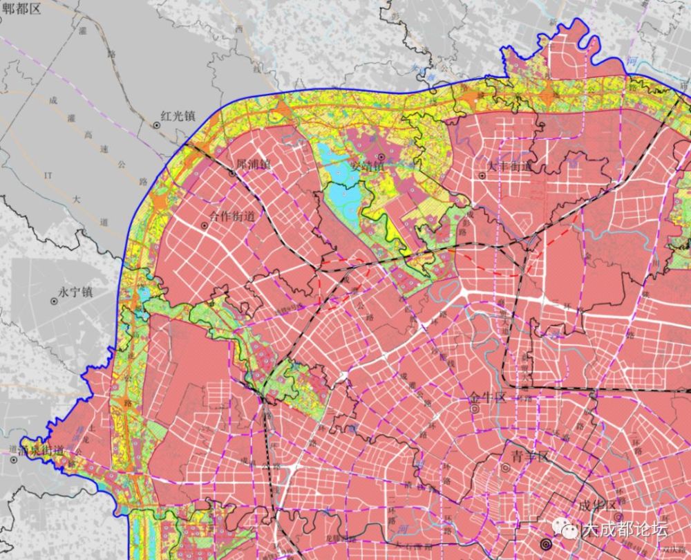 成都市中心城区土地利用规划图