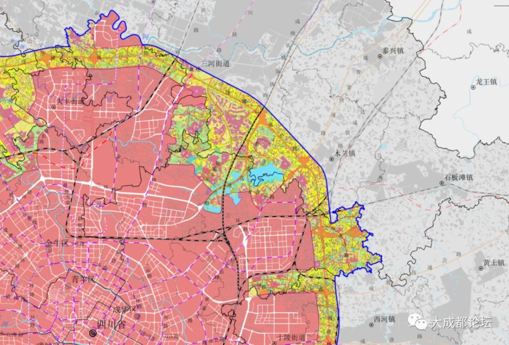 成都市中心城区土地利用规划图