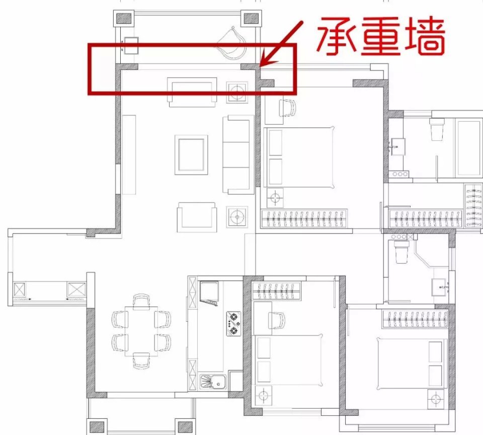 阳台,承重墙,折叠门,墙体