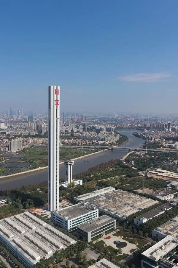 日立电梯"h1 tower"在广州落成,刷新电梯试验塔新高度