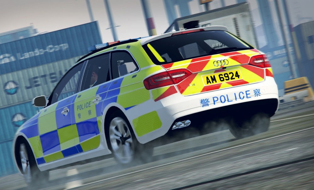 gta5 mod 奥迪a4 avant旅行版香港警车