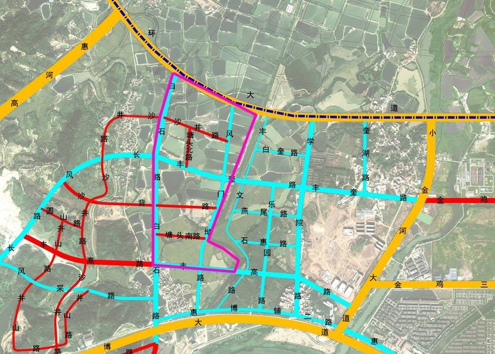 (1)快速路:北环大道(南北轴线),道路红线宽度为100米.