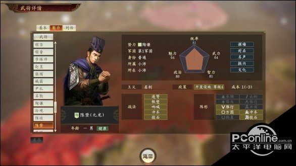 三国志14,妖人,陈登,三国志,张任
