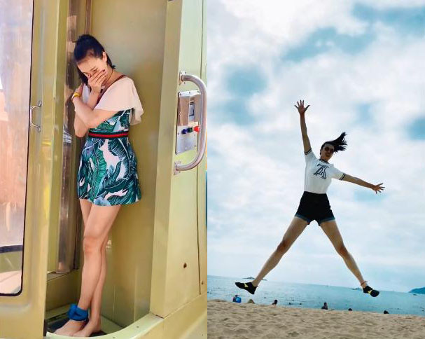 张常宁和父母三亚旅游!腿比爸的长,住亚特兰蒂斯,父母