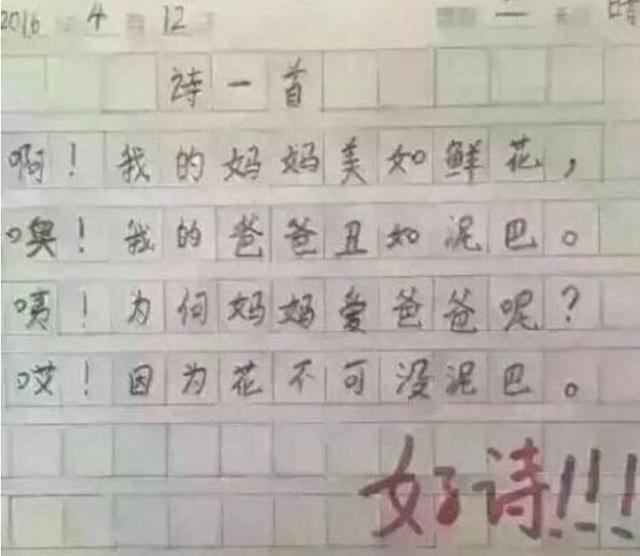 熊孩子的奇葩作文,脑洞大开,是未来的文学家还是段子手?