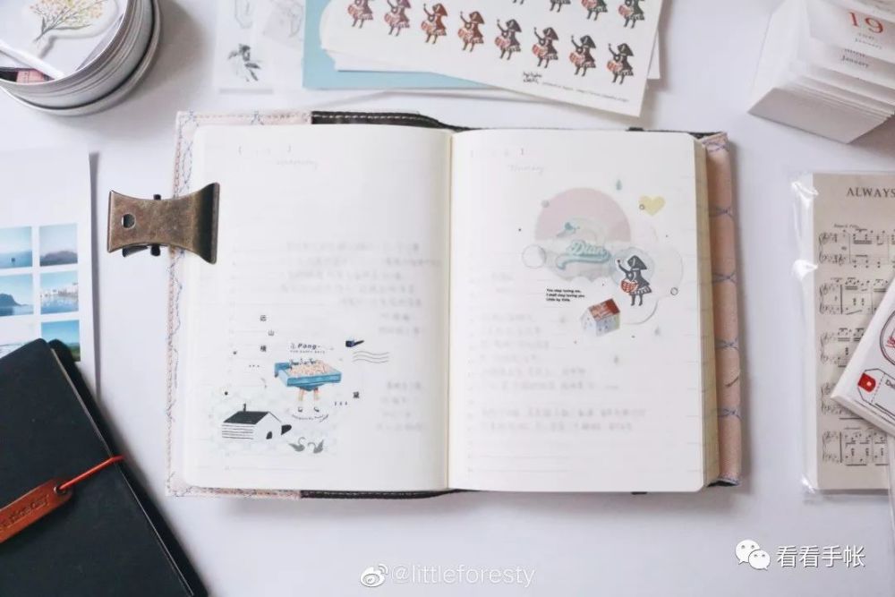 非常温柔的盐系手帐,配色排版都很小清新