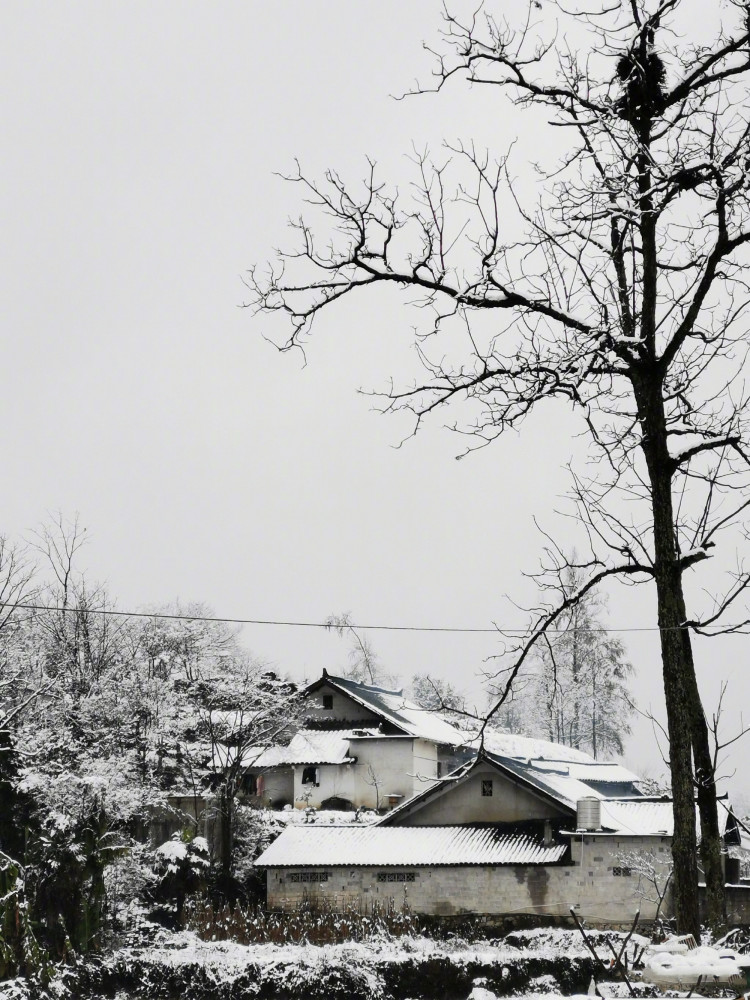 冬日美景,水墨画的世界,村庄,田间,炊烟袅袅……是你向往的生活吗?