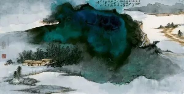 国画大师张大千的泼墨泼彩山水