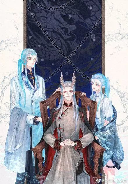 《敖丙传》新年贺图:敖乙敖丙兄弟cp好有爱,这对cp嗑了