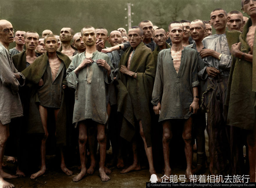 令人唏嘘的画面:给二战时犹太集中营里的老照片上色