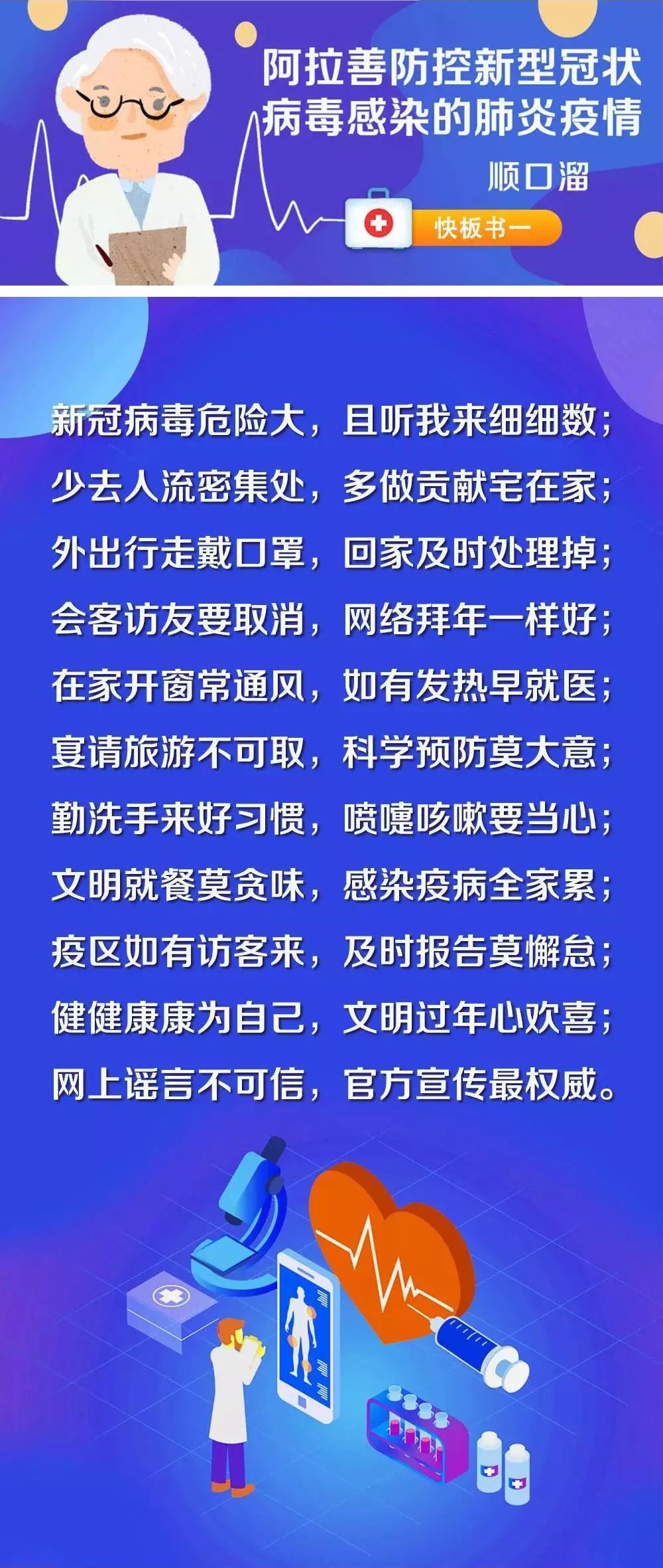 防控新型冠状病毒感染的肺炎疫情顺口溜