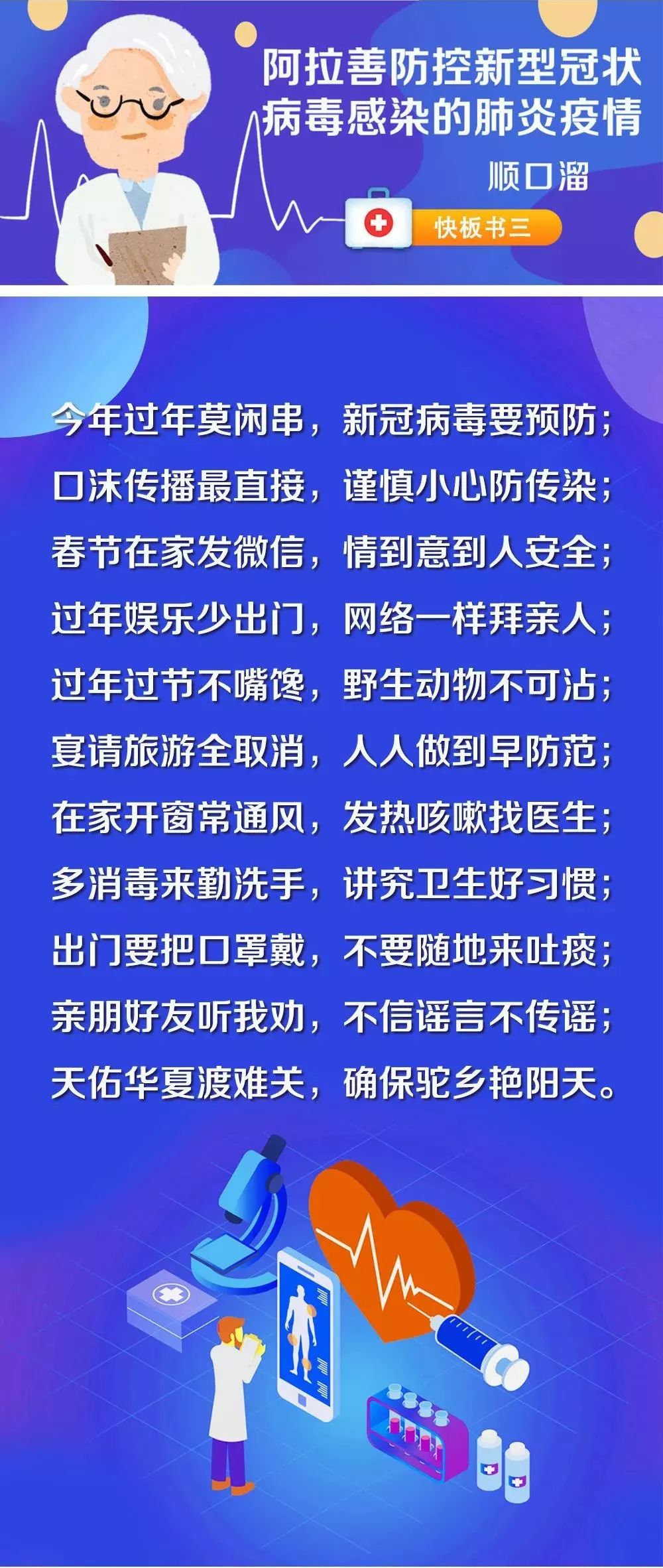 防控新型冠状病毒感染的肺炎疫情顺口溜