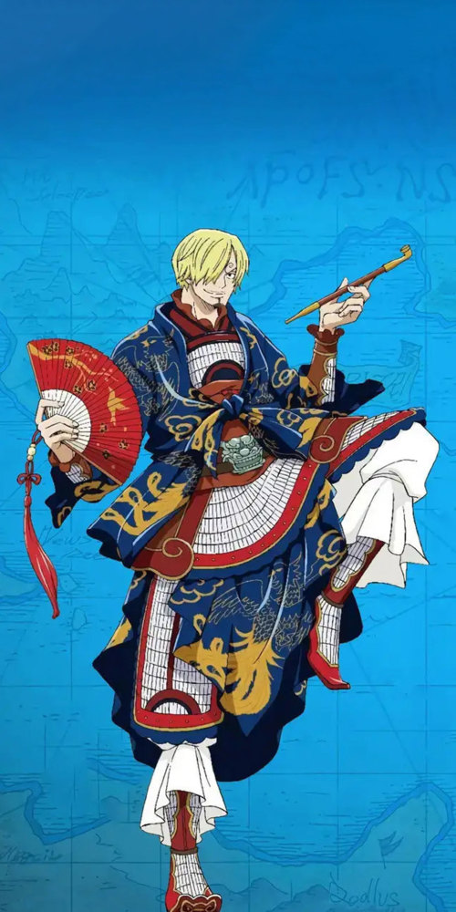 《海贼王壁纸》索隆中国风手机壁纸,大丈夫就应该披荆