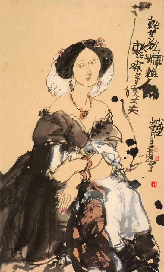 一笑倾城——著名画家白野夫人物画欣赏