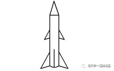 每天学一幅简笔画-火箭 卫星简笔画步骤图片素材大全