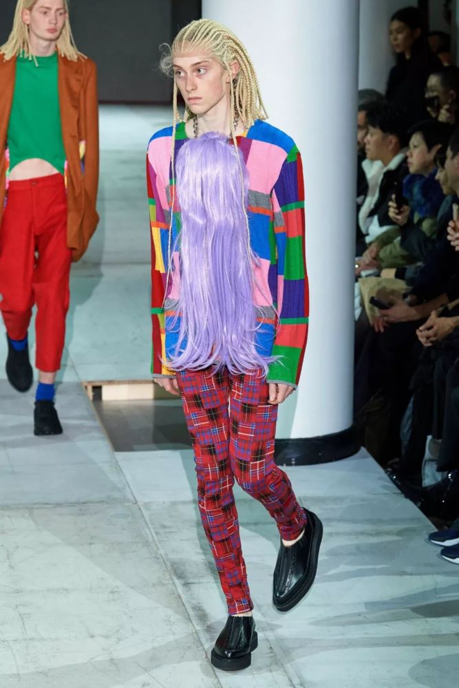 川久保玲,假发,服装,格子